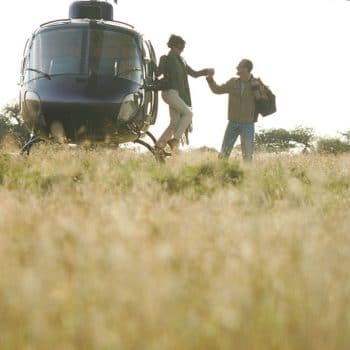 Private Helicopter During An African Safari